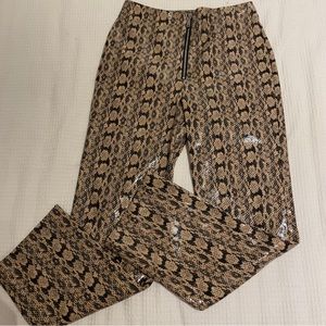 Faux Snakeskin Pants